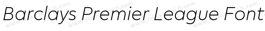 Barclays Premier League Font字体转换